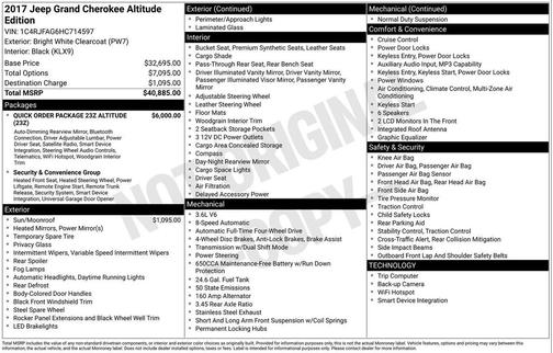 2017 Jeep Grand Cherokee Altitude