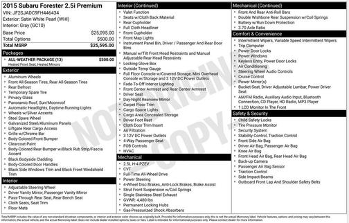 2015 Subaru Forester 2.5i Premium