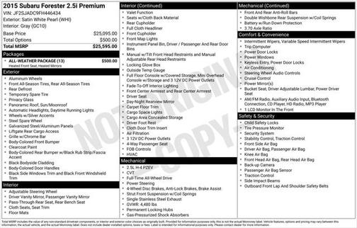 2015 Subaru Forester 2.5i Premium