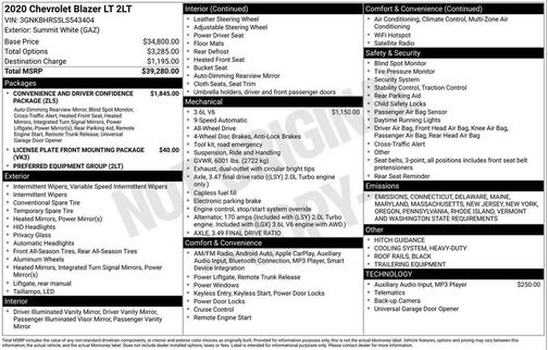 2020 Chevrolet Blazer 2LT