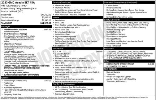 2023 GMC Acadia FWD SLT