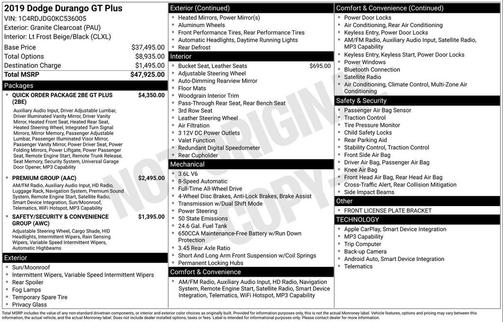 2019 Dodge Durango GT Plus