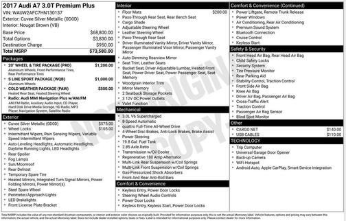 2017 Audi A7 3.0T Premium Plus
