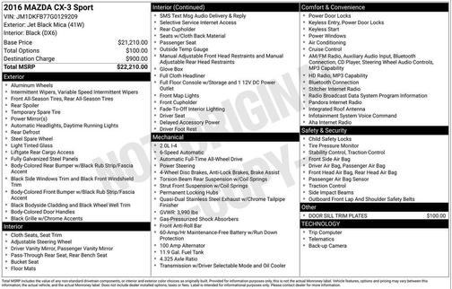 2016 Mazda CX-3 Sport