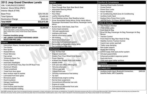 2012 Jeep Grand Cherokee Laredo