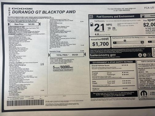 2022 Dodge Durango GT Plus