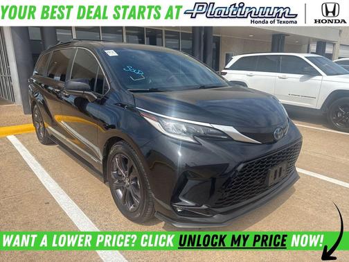 Midnight Black Metallic 2021 Toyota Sienna XSE 7 Passenger