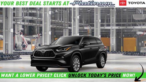 Midnight Black Metallic 2026 Toyota Highlander Hybrid Limited
