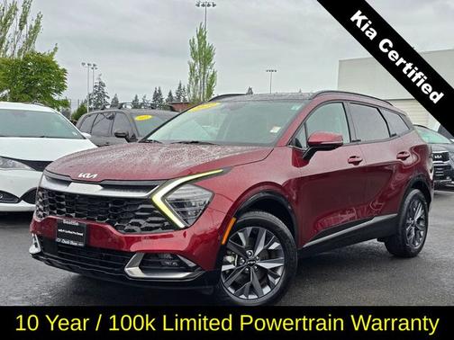 Red 2023 Kia Sportage Hybrid SX-Prestige