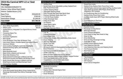 2024 Kia Carnival LX
