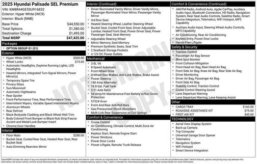 2025 Hyundai PALISADE SEL Premium