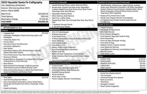 2023 Hyundai SANTA FE Calligraphy