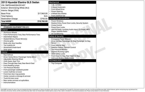2013 Hyundai ELANTRA GLS