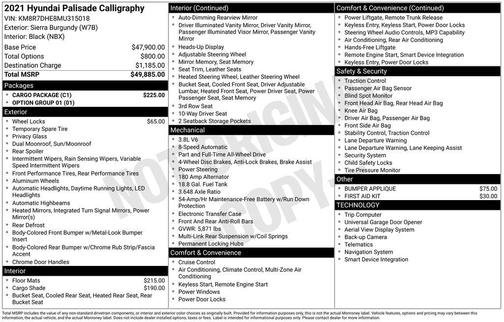 2021 Hyundai PALISADE Calligraphy