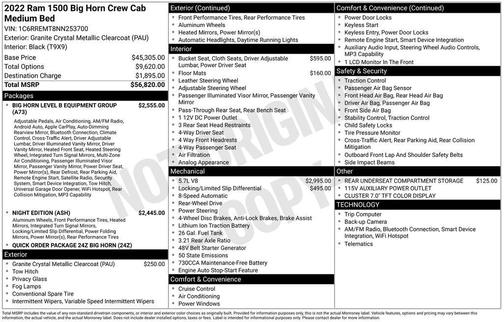 2022 RAM 1500 Big Horn/Lone Star