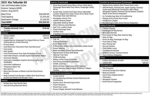 2021 Kia Telluride SX