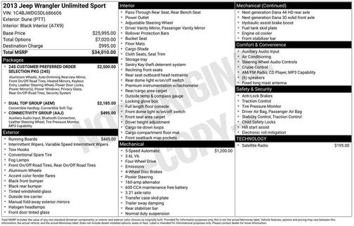 Dune Clear Coat 2013 Jeep Wrangler Unlimited Sport