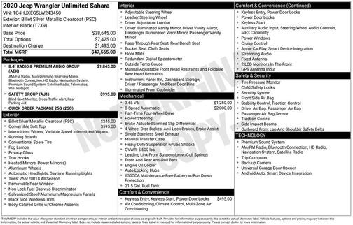 2020 Jeep Wrangler Unlimited Sahara