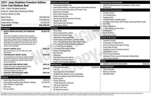 2021 Jeep Gladiator Sport