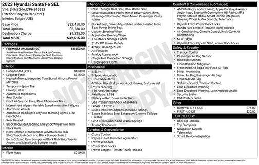 2023 Hyundai SANTA FE SEL 2.4