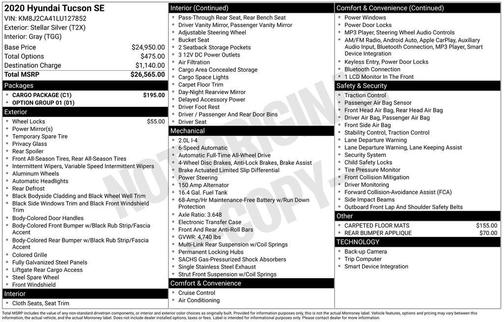 2020 Hyundai TUCSON SE