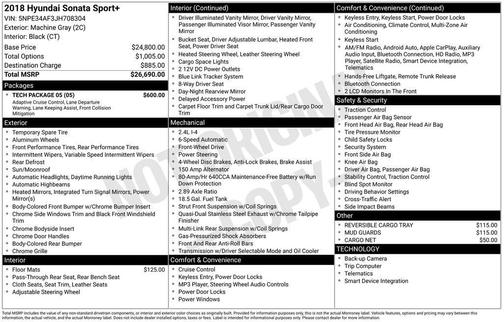 2018 Hyundai SONATA Sport+