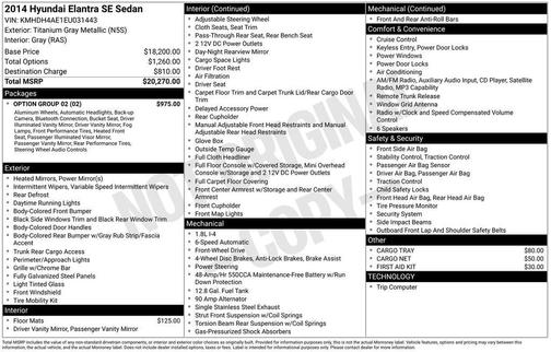 2014 Hyundai ELANTRA SE