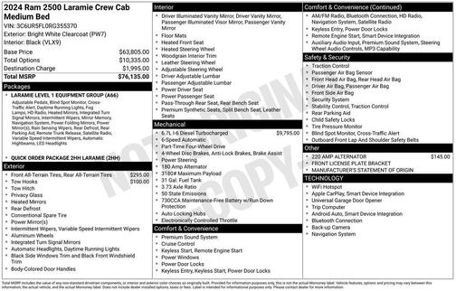 2024 RAM 2500 Laramie Crew Cab 4x4 6'4' Box