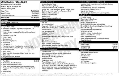 2025 Hyundai PALISADE XRT