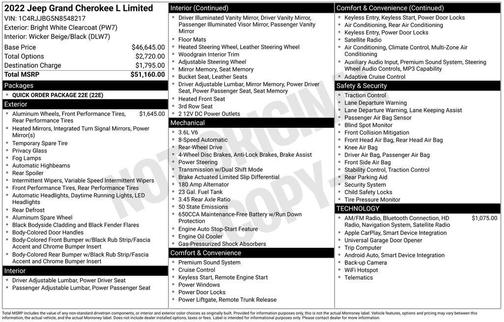 2022 Jeep Grand Cherokee L Limited