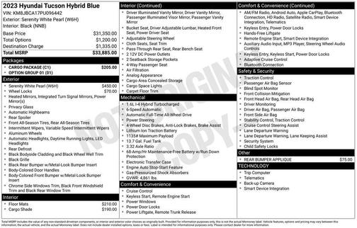 2023 Hyundai TUCSON Hybrid Blue