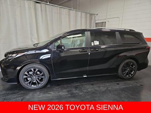 Midnight Black Metallic 2026 Toyota Sienna XSE 7 Passenger