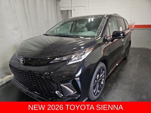 Midnight Black Metallic 2026 Toyota Sienna XSE 7 Passenger