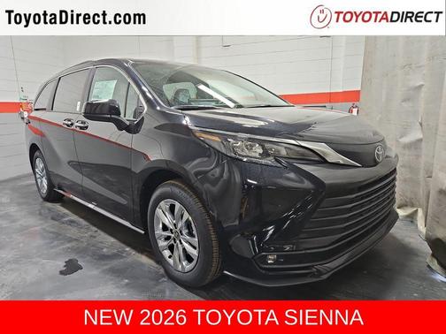 Midnight Black Metallic 2026 Toyota Sienna XLE