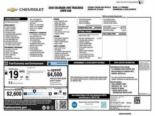 2026 Chevrolet Colorado Trail Boss