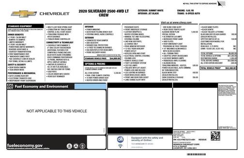 Summit White 2020 Chevrolet Silverado 2500 LT