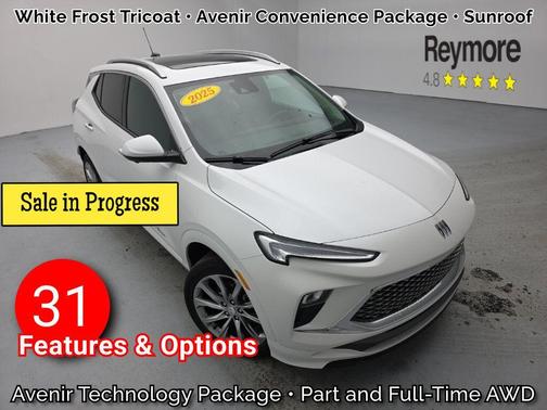 White Frost Tri-Coat 2025 Buick Encore GX Avenir