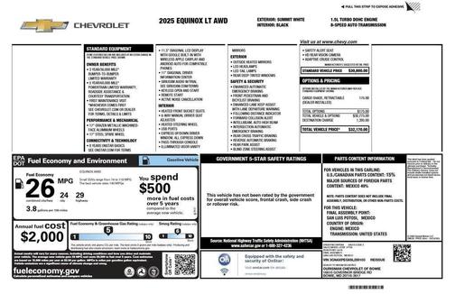 Summit White 2025 Chevrolet Equinox LT