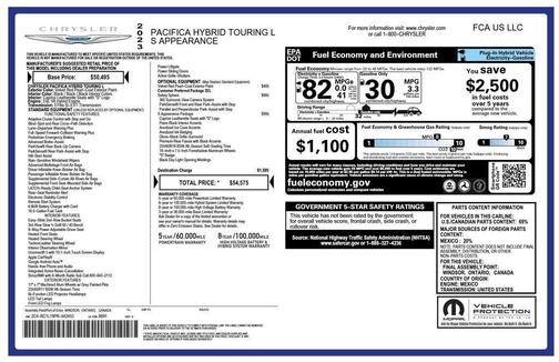 2023 Chrysler Pacifica Hybrid Touring L