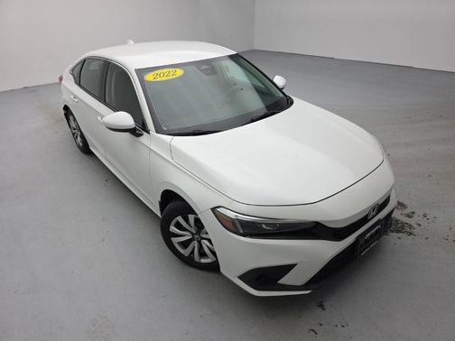 White 2022 Honda Civic LX