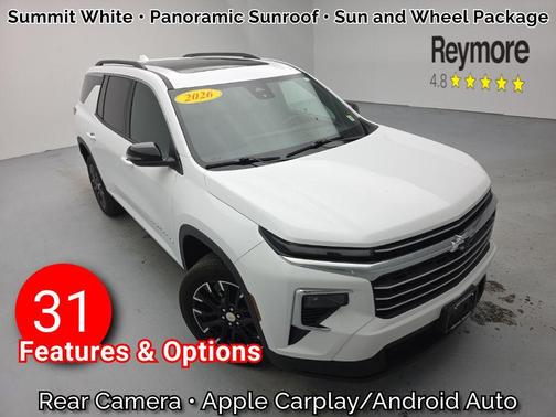 Summit White 2026 Chevrolet Traverse LT