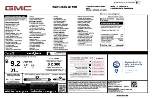 White 2023 GMC Terrain SLT