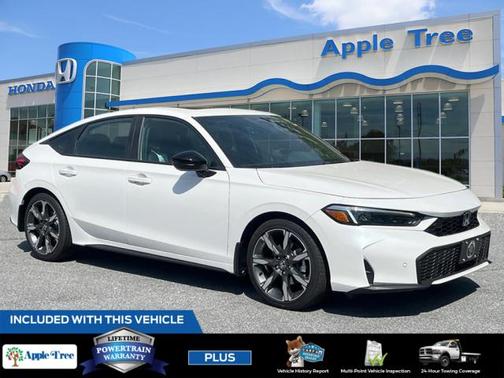 Platinum White Pearl 2026 Honda Civic Hybrid Sport Touring