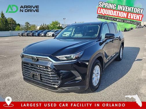 Midnight Black Metallic 2025 Toyota Grand Highlander XLE