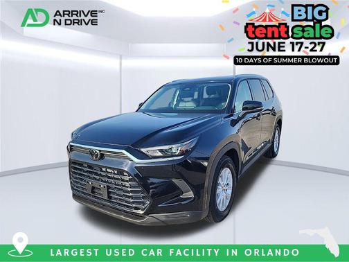 Midnight Black Metallic 2025 Toyota Grand Highlander XLE