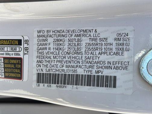 Platinum White Pearl 2024 Acura RDX Technology Package