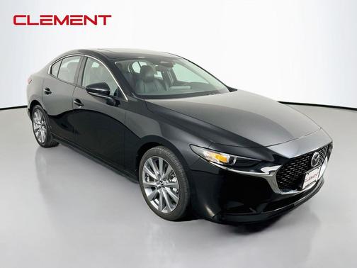 Jet Black Mica 2025 Mazda Mazda3 FWD w/Preferred Package