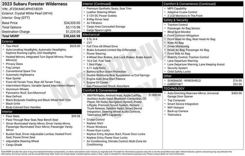 2023 Subaru Forester Wilderness
