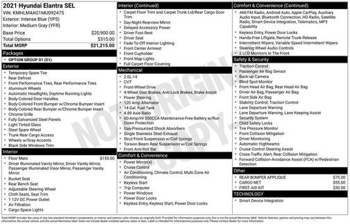 2021 Hyundai ELANTRA SEL
