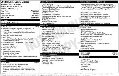 2022 Hyundai SONATA Limited
